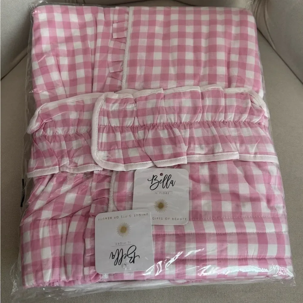 Pink Gingham Towel Wrap and‎ Headband Set - Picture 4 of 4